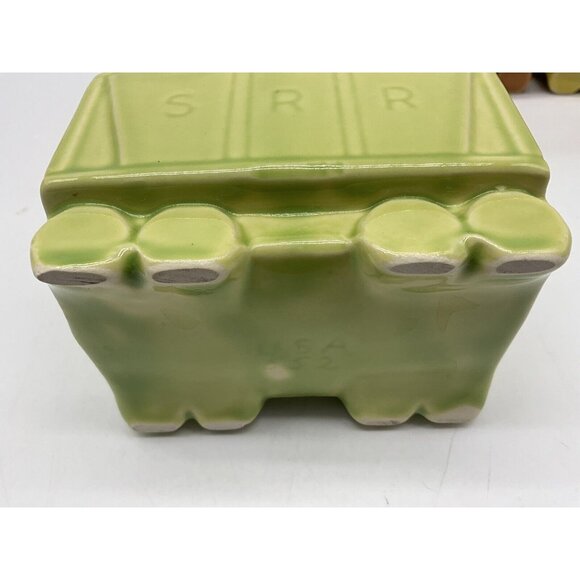 Shawnee Vintage 4 Piece Pottery S.R.R. Train Engine and Cars Planter Set MCM - Picture 11 of 16